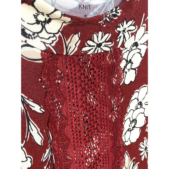 Torrid Super Soft Knit Mini Jersey Mock Neck Skater Dress 5X Bell Sleeves Floral - Picture 3 of 8